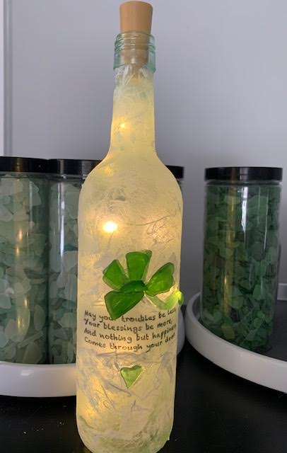 St. Patrick's day shamrock bottle